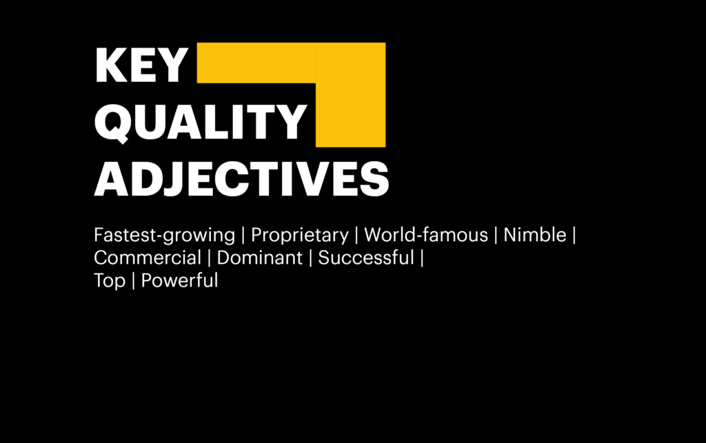 6 key quality adjectives